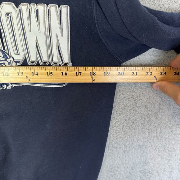 S Georgetown Hoyas Sweatshirt Mens S Blue Crew Neck Sweater Spell Out - Picture 5 of 8